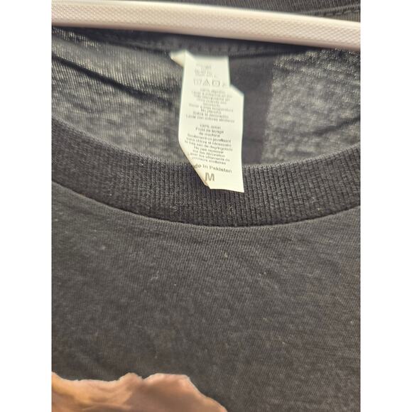 Artist-Signed Black Cotton T-Shirt Medium – Artistic Dual-Image Portrait NWOT - Picture 4 of 5